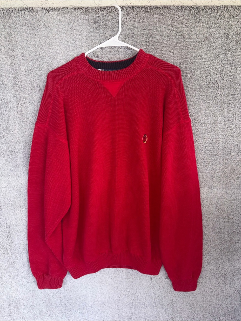 Tommy Hilfiger men’s 100% cotton Red Crewneck Sweater - Classic Knit size XL